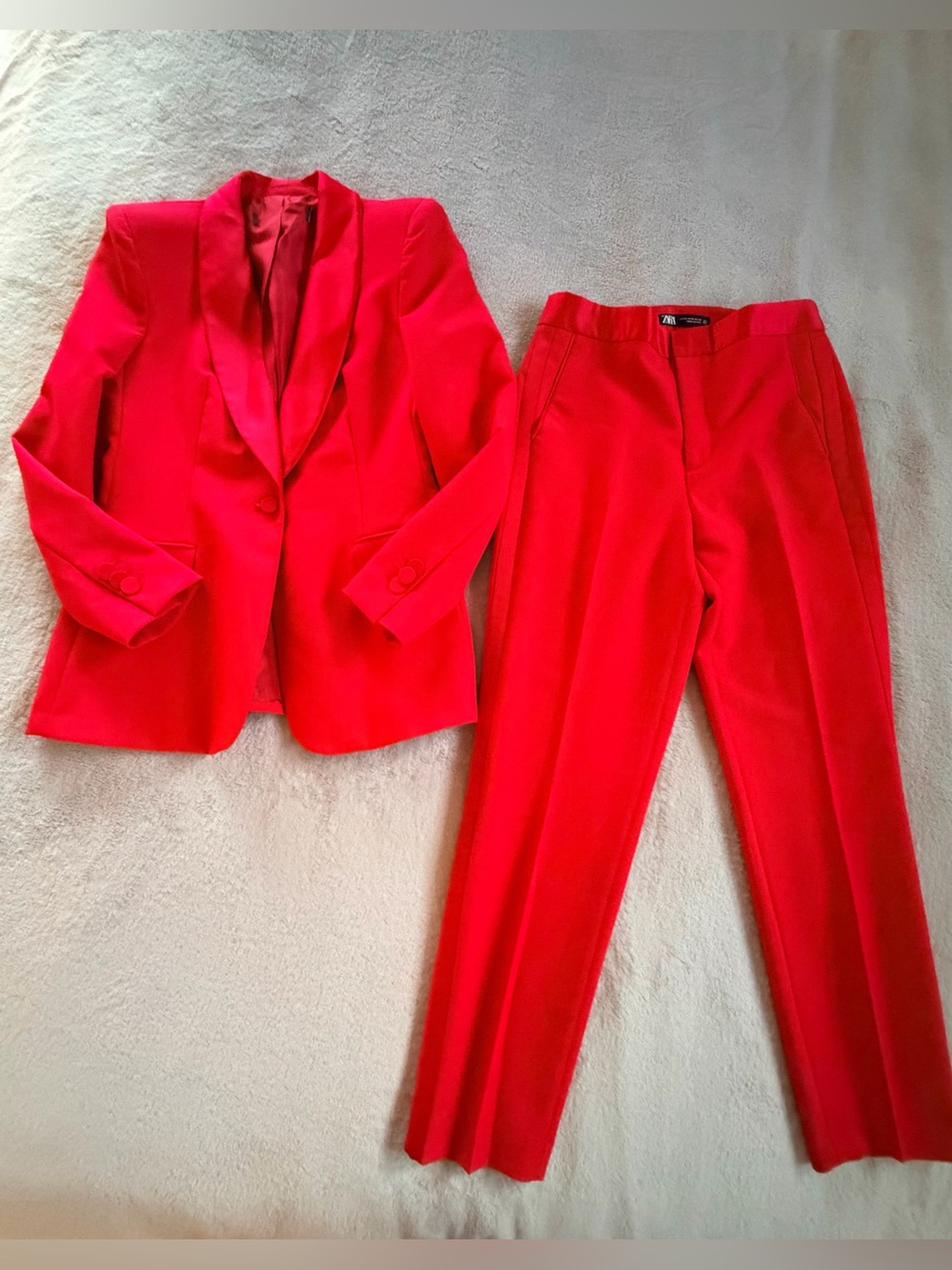 Zara Red Women's Tailored Blazer & Pants Set Size S